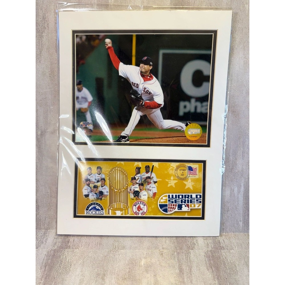 2007 World Series Boston Red Sox Josh Beckett 12x16 Commemorative Photo‎ Print